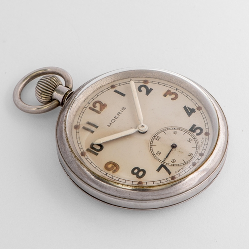 38 - Moeris British WW2 Military Pocket Watch Marked G.S.T.P. M II854 Swiss Made 15 Jewels 

  Ref: 27043... 