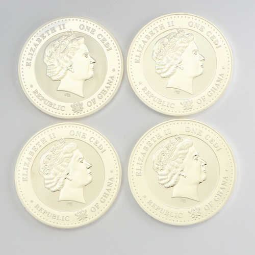 60 - The Royal Baby Silver Plated Ghana Collection. Includes 4 pieces and 2 certificates. Comes in an ori... 