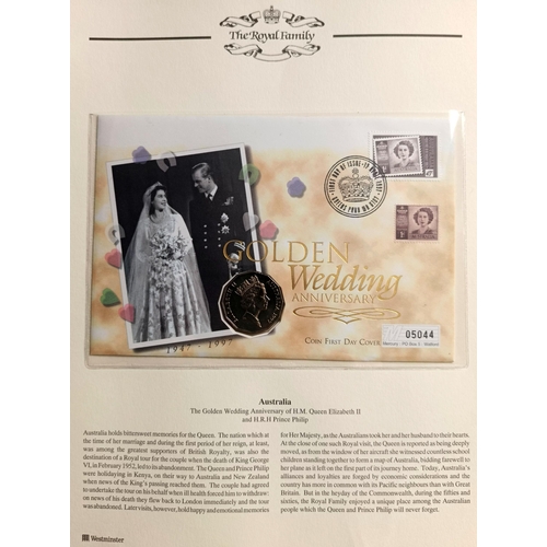 81 - The Royal Family Album 'The Golden Wedding Anniversary' # W4620 Collection. Contains 13 Pages: Certi... 