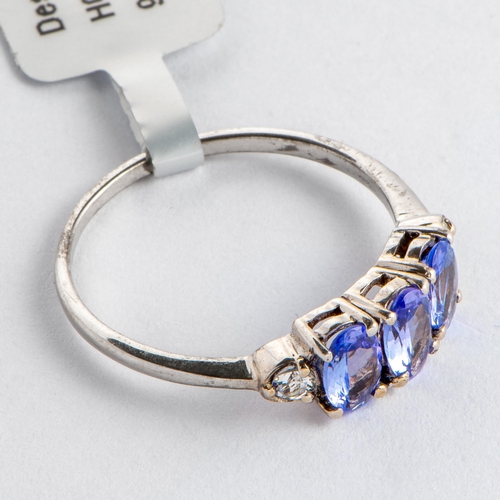 88 - 1.34 Ct Natural AA Tanzanite and Itinga Petalite Silver Ring, Silver 925, Limited Edition 1 of 291 P... 