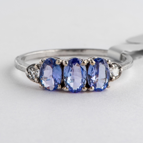 88 - 1.34 Ct Natural AA Tanzanite and Itinga Petalite Silver Ring, Silver 925, Limited Edition 1 of 291 P... 