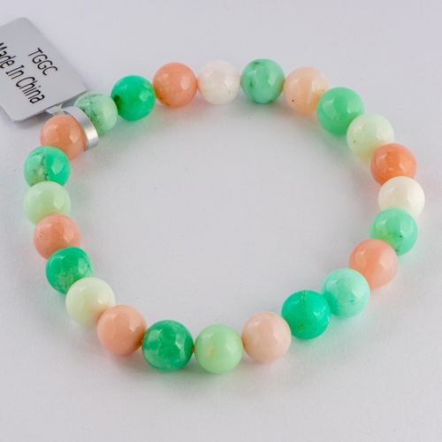 277 - 70 Ct Natural Australian Opal Stretchable Bracelet, TGGC Certificate of Authenticity 

  Weight: 15.... 