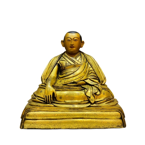 20019 - A Chinese bronze made gilt Buddaha, 16/17th Century Pr. Size:(Height34cm) Condition:(Good Condition,... 