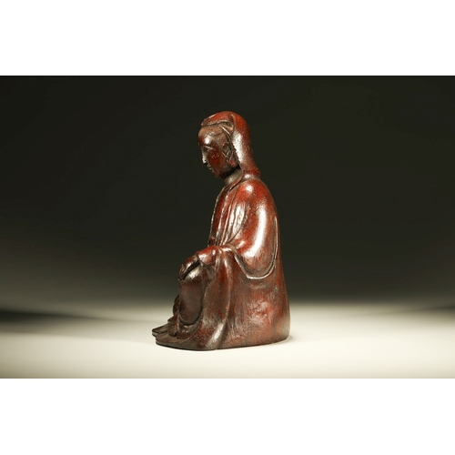 20027 - A Chinese bamboo made buddaha, Qing Daynasty Pr.  Size:(Height24cm, Width14.5cm, Length16cm) Conditi... 