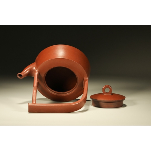 20028 - A Chinese Zisha teapot, 19th Pr. Size:(Height14cm, Width14.5cm, Length14.5cm) Condition:(Good Condit... 