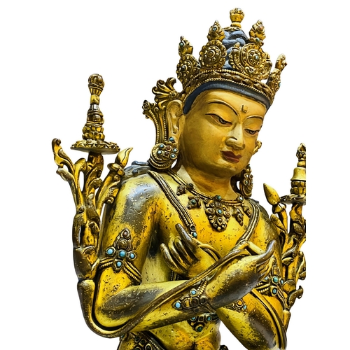 20038 - A Chinese bronze made gilt Buddaha, 16/17th Century Pr. Size:(Height33cm) Condition:(Good Condition,... 