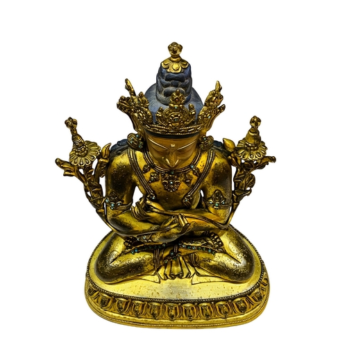 20038 - A Chinese bronze made gilt Buddaha, 16/17th Century Pr. Size:(Height33cm) Condition:(Good Condition,... 