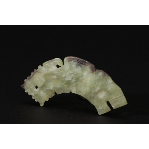 20049 - A Chinese jade ornament, 18th/19th Pr Size:(Length8.3cm, Width2.7cm, Weight17g) Condition:(Good Cond... 