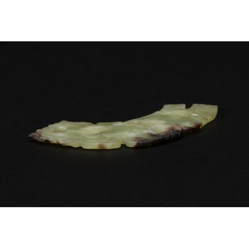 20049 - A Chinese jade ornament, 18th/19th Pr Size:(Length8.3cm, Width2.7cm, Weight17g) Condition:(Good Cond... 