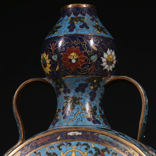 20056 - A Chinese bronze Cloisonne vase,  16/17th Century Pr. Size:(Height29cm, Width16.5cm, One vase weight... 