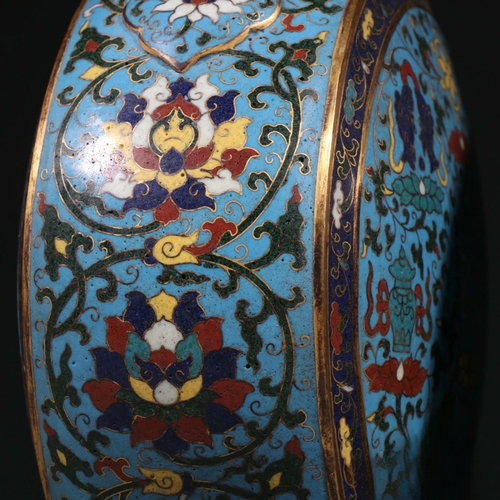 20056 - A Chinese bronze Cloisonne vase,  16/17th Century Pr. Size:(Height29cm, Width16.5cm, One vase weight... 