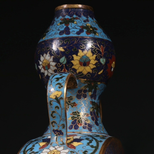 20056 - A Chinese bronze Cloisonne vase,  16/17th Century Pr. Size:(Height29cm, Width16.5cm, One vase weight... 