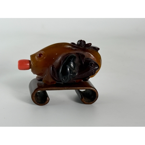 20077 - A Chinese snuff bottle, Qing Daynasty Pr.  Size:(L6.5cm) Condition:(Good Condition, no repairment, a... 