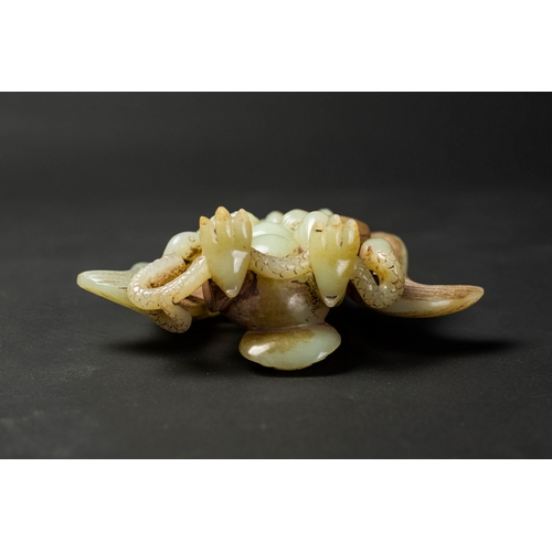 20082 - A Chinese jade ornament, 18th/19th Pr Size:(Height With stone Stand18.8cm, Width15g, Figure Weight54... 