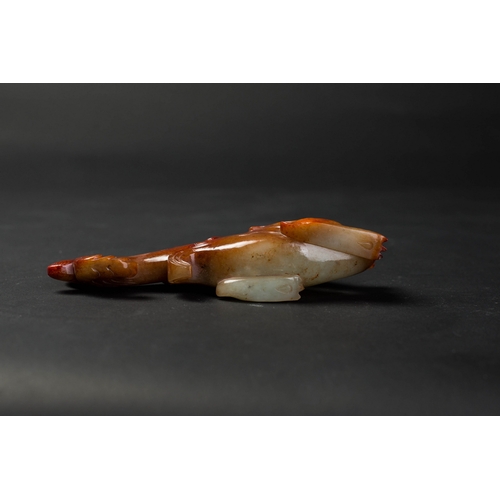 20085 - A Chinese jade ornament, 18th/19th Pr Size:(Length17.5cm, Height7.5cm, Weight395g) Condition:(Good C... 