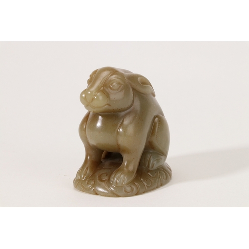 20110 - A Chinese jade ornament, 18th/19th Pr Size:(Length5.8cm, Width4.8cm, Height6.5cm, ) Condition:(Good ... 