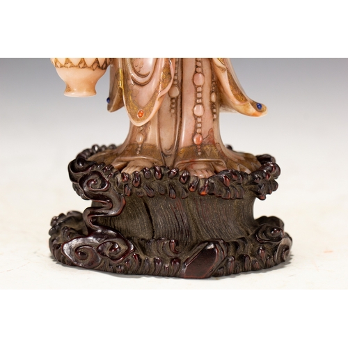 20120 - A Chinese stone made ornament, 19th Pr. Size:(Height19cm, Width6cm, Length8cm, Weight450g) Condition... 