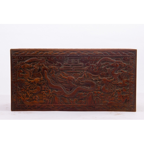 20127 - A Chinese huanghuali box, 18th Pr. Size:(Height21cm, Width24cm, Length48cm, Weight5250g) Condition:(... 