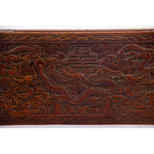 20127 - A Chinese huanghuali box, 18th Pr. Size:(Height21cm, Width24cm, Length48cm, Weight5250g) Condition:(... 