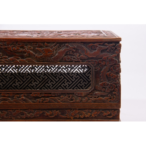 20127 - A Chinese huanghuali box, 18th Pr. Size:(Height21cm, Width24cm, Length48cm, Weight5250g) Condition:(... 