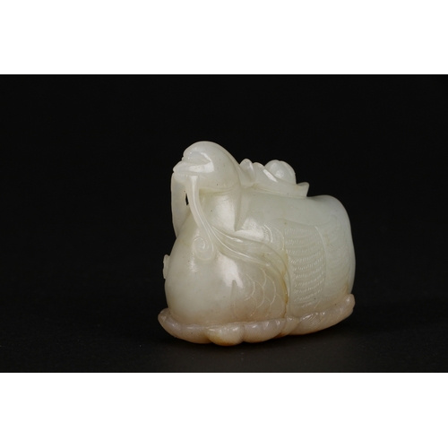 20130 - A Chinese jade ornament, 18th/19th Pr Size:(Length5cm, Width2.8cm, Height4.2cm, Weight89g) Condition... 