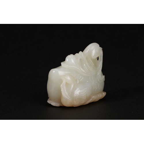 20130 - A Chinese jade ornament, 18th/19th Pr Size:(Length5cm, Width2.8cm, Height4.2cm, Weight89g) Condition... 