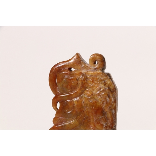 20133 - A Chinese jade ornament, 18th/19th Pr Size:(Length6cm, Width3.7cm, ) Condition:(Good Condition, no r... 