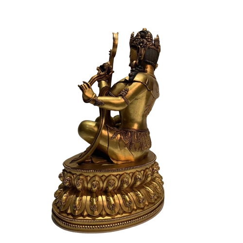 20134 - A Chinese bronze made gilt Buddaha, 16/17th Century Pr. Size:(Height29cm, Width20cm, Depth14.5cm) Co... 