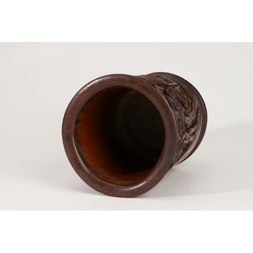 20138 - A Chinese bamboo brush pot, 18th/19th Pr Size:(Length12.4cm, Width12.2cm, Height16cm, Weight519g) Co... 