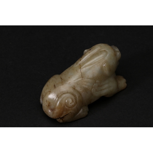 20141 - A Chinese jade ornament, 18th/19th Pr Size:(Length6.5cm, Width3.5cm, Height3.5cm, Weight104g) Condit... 