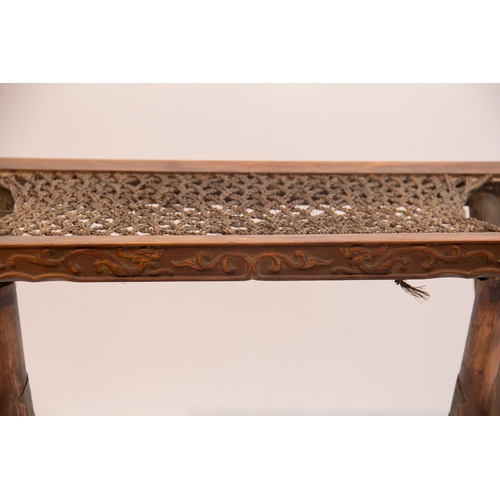 20142 - A Chinese huanghuali made stool, 18th Pr. Size:(Height53cm, Width43cm, Length60cm) Condition:(Good C... 