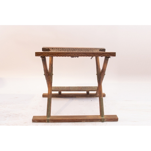 20142 - A Chinese huanghuali made stool, 18th Pr. Size:(Height53cm, Width43cm, Length60cm) Condition:(Good C... 