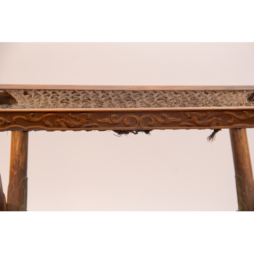 20142 - A Chinese huanghuali made stool, 18th Pr. Size:(Height53cm, Width43cm, Length60cm) Condition:(Good C... 