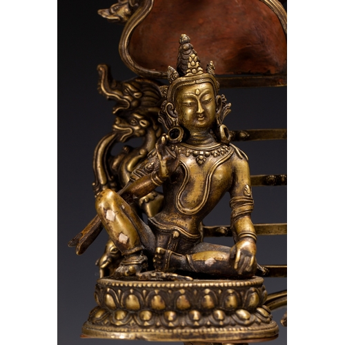 20144 - A Chinese gilt bronze buddaha, 17th Pr. Size:(Height41cm, Width16cm, Length29cm, Weight6660g) Condit... 