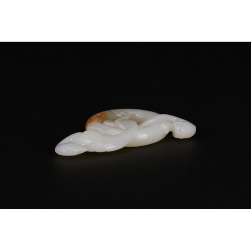 20155 - A Chinese jade ornament, 18th/19th Pr Size:(Length7.4cm, Width5cm, Weight27g) Condition:(Good Condit... 