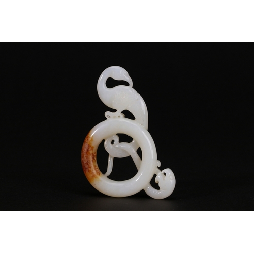 20155 - A Chinese jade ornament, 18th/19th Pr Size:(Length7.4cm, Width5cm, Weight27g) Condition:(Good Condit... 