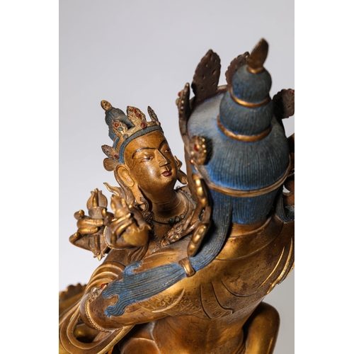 20182 - A Chinese gilt bronze buddaha, 17th Pr. Size:(ÖØ10.95kg³¤24cm¿í21cm¸ß39.5cm) Condition:(Good Conditi... 