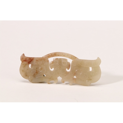 20198 - A Chinese jade ornament, 18th/19th Pr Size:(Length7cm, Width2.8cm, ) Condition:(Good Condition, no r... 