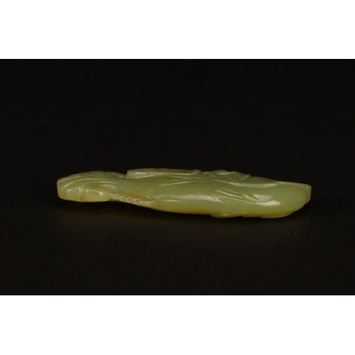 20207 - A Chinese jade ornament, 18th/19th Pr Size:(Length7.3cm, Width3.1cm, Weight35g) Condition:(Good Cond... 