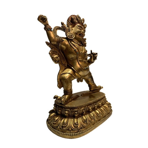 20230 - A Chinese bronze made gilt Buddaha, 16/17th Century Pr. Size:(Height23cm, Width16cm, Depth9.5cm) Con... 