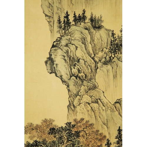 20250 - A Chinese hand painting, 17th/18th Pr. Size:(102x26cm) Condition:(Good Condition, no repairment, age... 