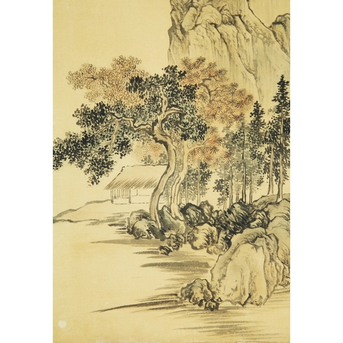 20250 - A Chinese hand painting, 17th/18th Pr. Size:(102x26cm) Condition:(Good Condition, no repairment, age... 