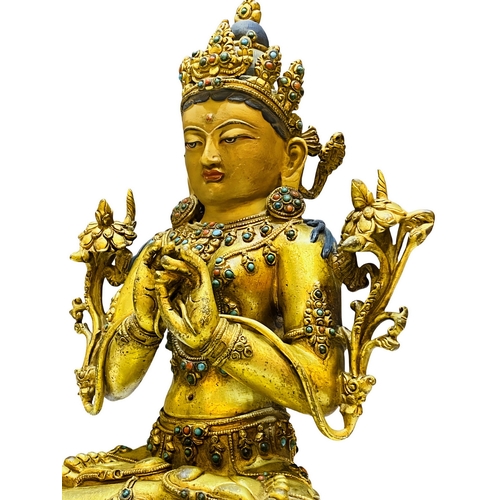 20259 - A Chinese bronze made gilt Buddaha, 16/17th Century Pr. Size:(Height30cm) Condition:(Good Condition,... 