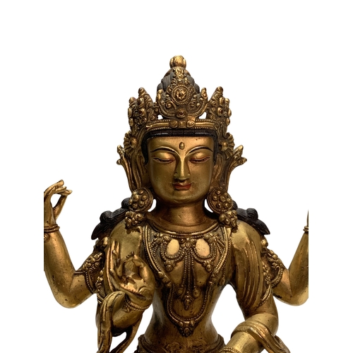 20269 - A Chinese bronze made gilt Buddaha, 16/17th Century Pr. Size:(Height19cm, Width11cm, Depth8cm) Condi... 