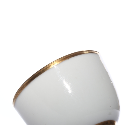 20274 - A Chinese gilt white cup, Kang Xi Pr.  Size:(Height3.8cm, Mouth Diamter4.2cm) Condition:(Good Condit... 