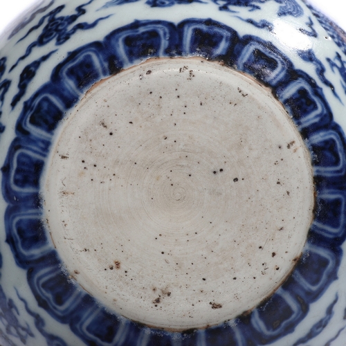 20277 - A Chinese Blue&White bowl, Ming Daynasty Pr.  Size:(Mouth Diameter16.3cm, Height8.5cm) Condition:(Go... 