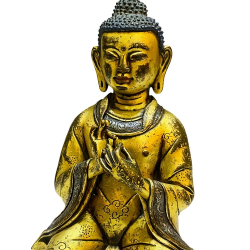 20285 - A Chinese bronze made gilt Buddaha, 16/17th Century Pr. Size:(Height22cm) Condition:(Good Condition,... 