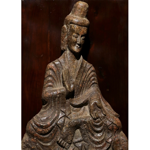 20303 - A Chinese stone sculpture, 14TH Century earlier Pr. Collection of NARA private gallary. Size:(H62CM/... 