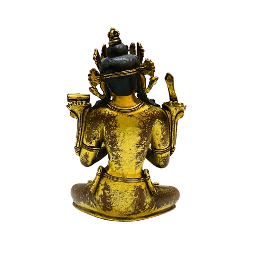 20306 - A Chinese bronze made gilt Buddaha, 16/17th Century Pr. Size:(Height23cm) Condition:(Good Condition,... 