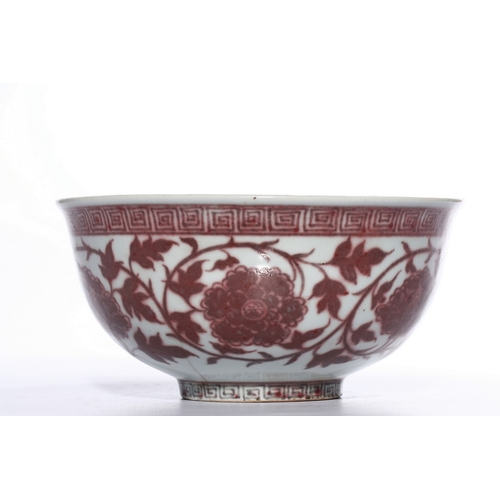 20312 - A large Chinese underglaze red bowl, Ming Daynasty Pr.  Size:(Height9.5cm, Mouth Diameter20cm) Condi... 